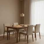 Natural Stone Pendant Light with Wood Detail
