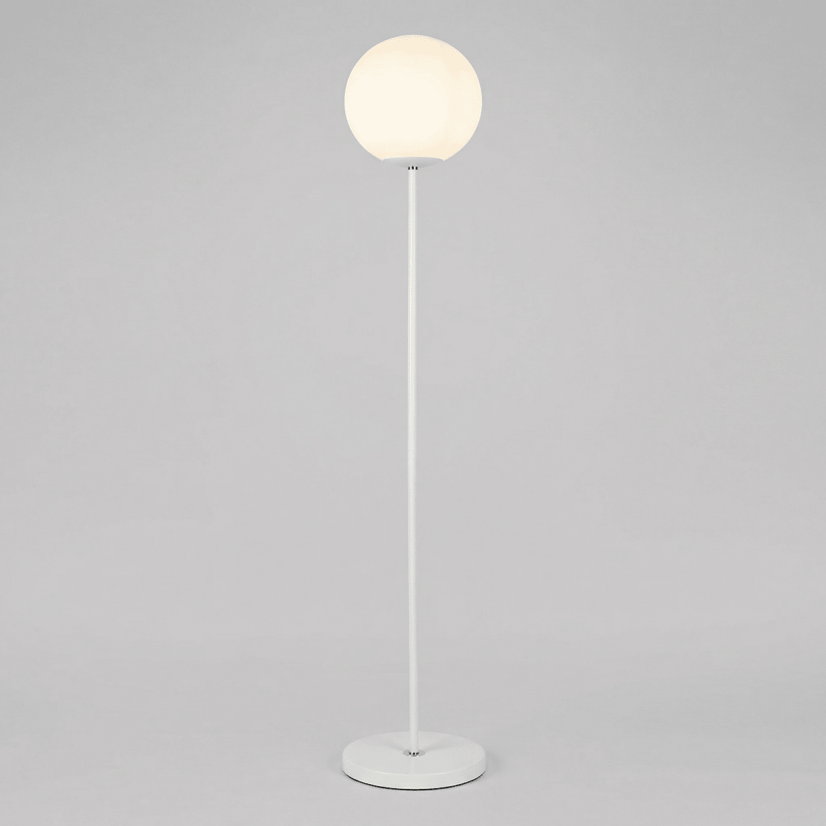 Nordic Style Globe Floor Lamp in Metal and Glass, 60 inches Tall