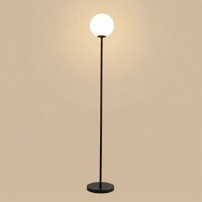 Nordic Style Globe Floor Lamp in Metal and Glass, 60 inches Tall1