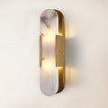 20" Height Alabaster Oval Wall Sconce
