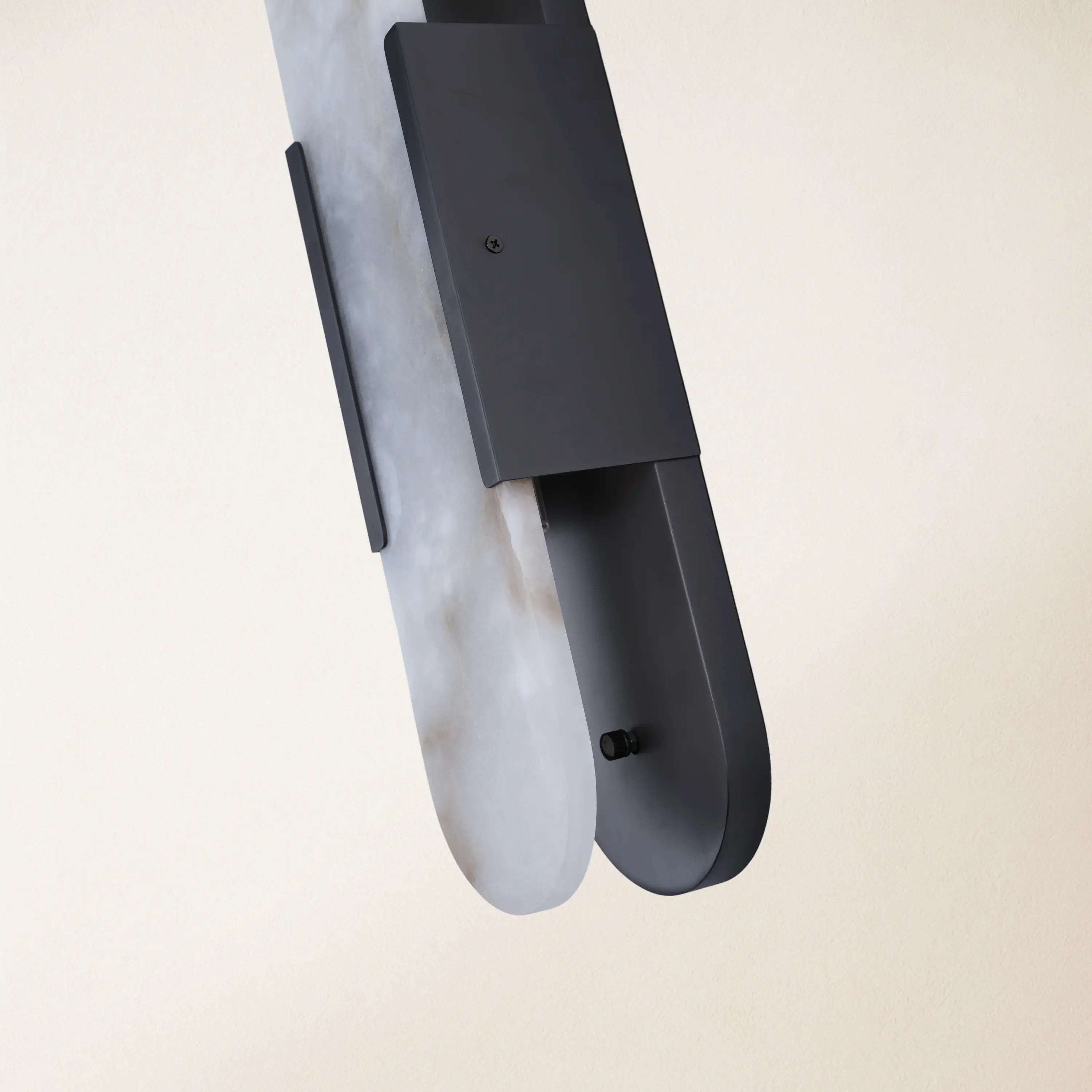 20" Height Alabaster Oval Wall Sconce