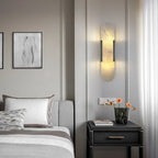 20" Height Alabaster Oval Wall Sconce