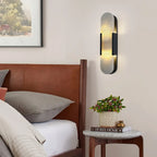 20" Height Alabaster Oval Wall Sconce