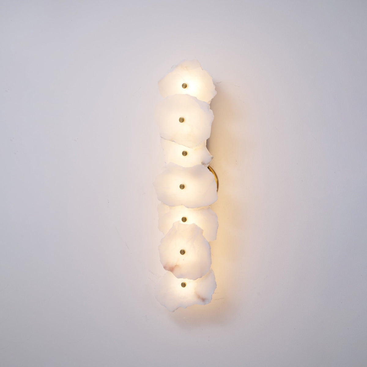 Alabaster Wall Sconce, Modern Gold LED Wall Light