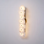 Alabaster Wall Sconce, Modern Gold LED Wall Light