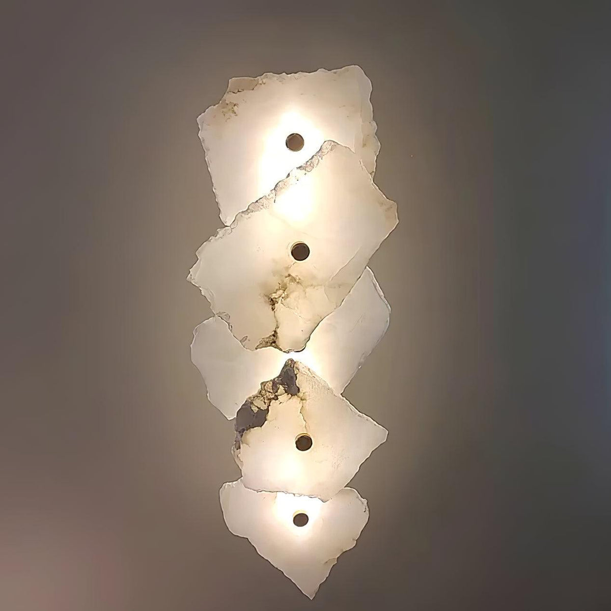 Alabaster Wall Sconce, Modern Gold LED Wall Light