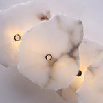 Alabaster Wall Sconce, Modern Gold LED Wall Light