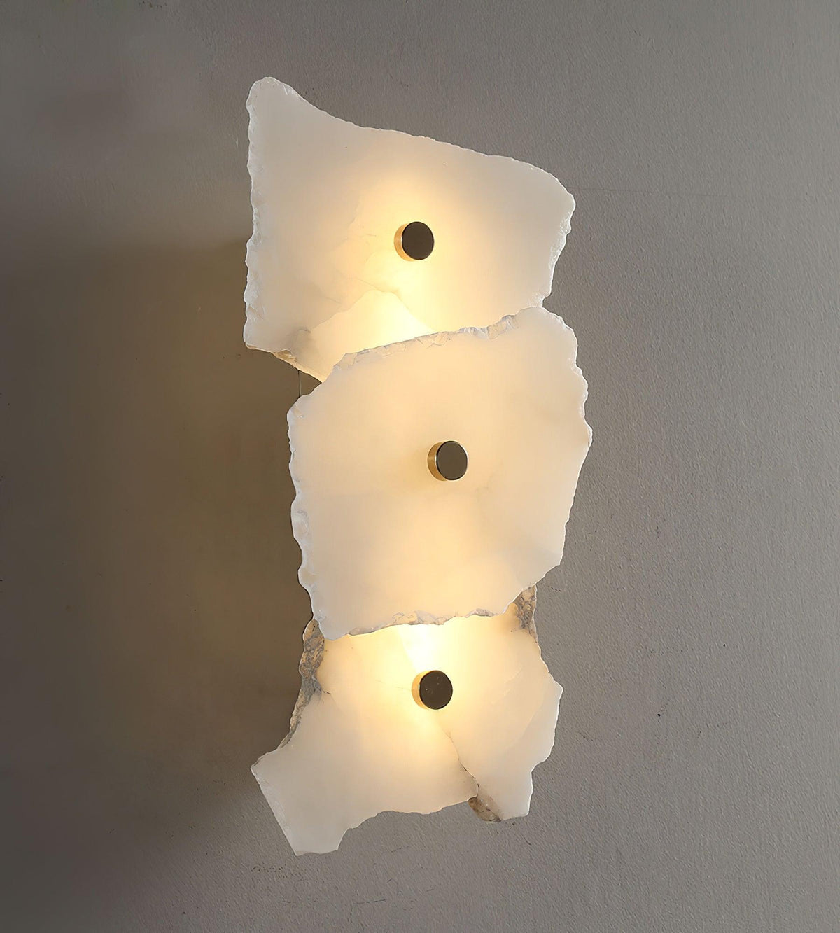 Alabaster Wall Sconce, Modern Gold LED Wall Light