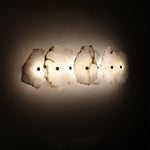 Alabaster Wall Sconce, Modern Gold LED Wall Light