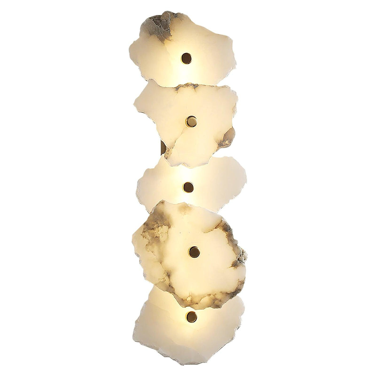 Alabaster Wall Sconce, Modern Gold LED Wall Light