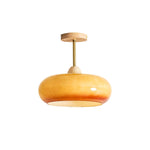 Modern Wood & Glass Ceiling Light, 12-Inch E26 Fixture