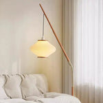 Pleated Shade Arc Floor Lamp