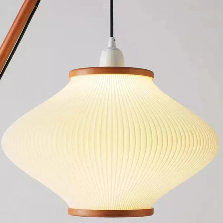 Pleated Shade Arc Floor Lamp