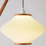 Pleated Shade Arc Floor Lamp