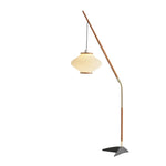 Pleated Shade Arc Floor Lamp