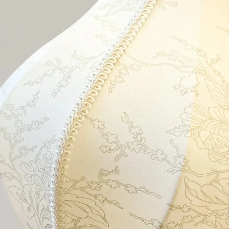 Pleated Shade Metal Arc Floor Lamp