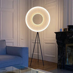 Pleated Shade Tripod Floor Lamp