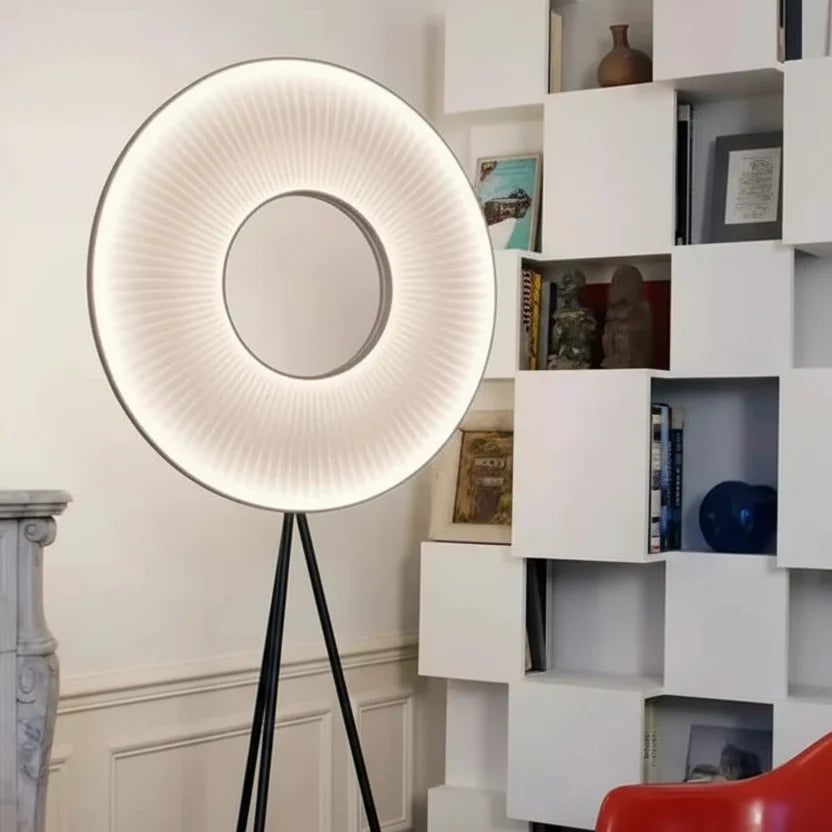 Pleated Shade Tripod Floor Lamp