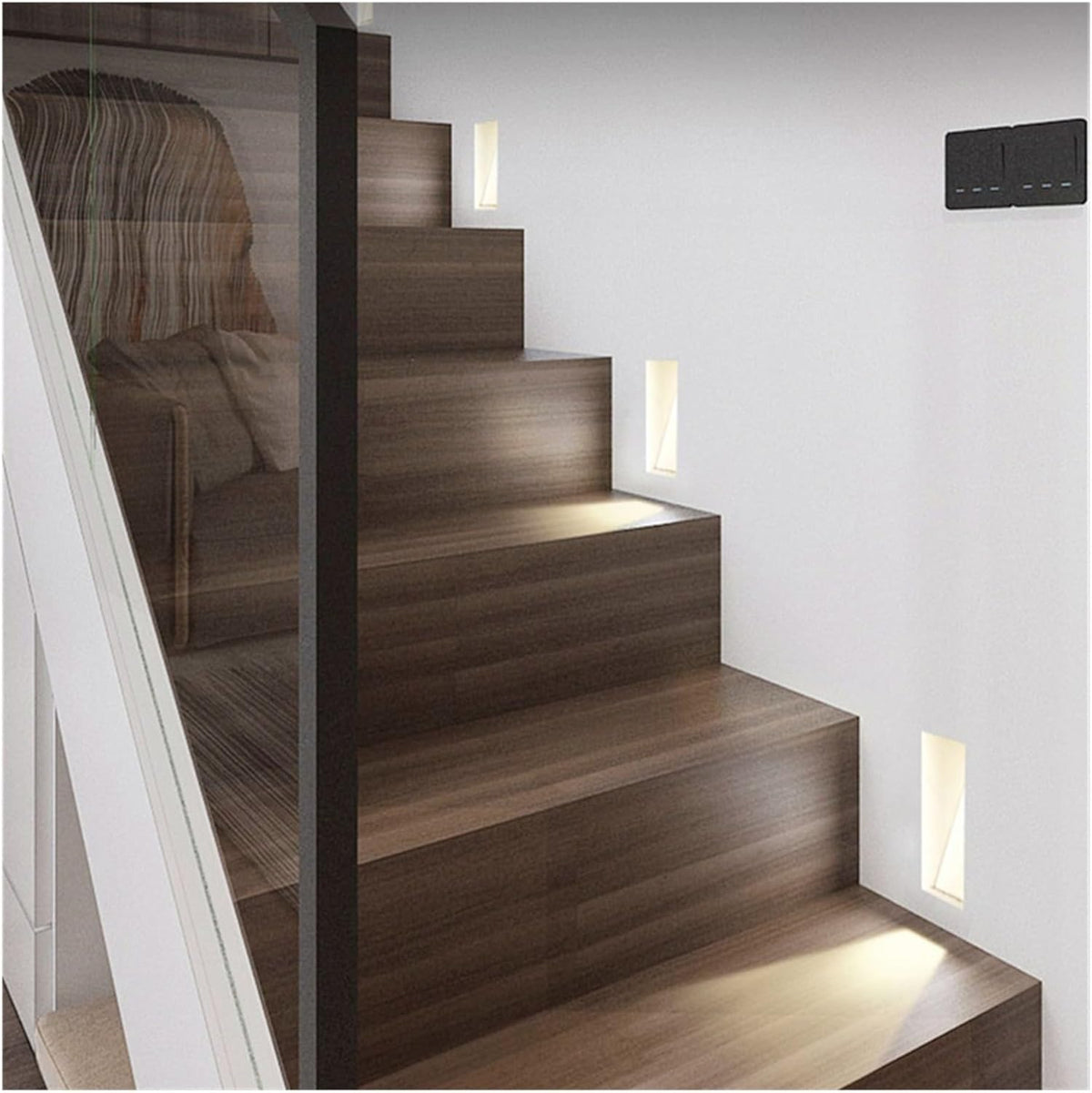 Recessed LED Wall Light with Optional Motion Sensor