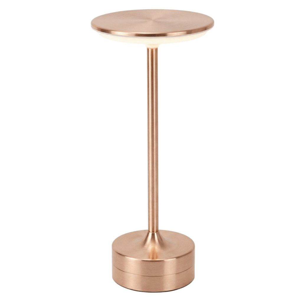 Rechargeable LED Table Lamp - Cordless, Touch Control, Chrome Finish