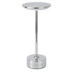 Rechargeable LED Table Lamp - Cordless, Touch Control, Chrome Finish