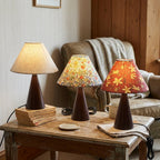 Retro Fabric Table Lamp with Shade - 14 Inches Tall