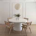 Ribbed Rice Paper Globe Pendant Light