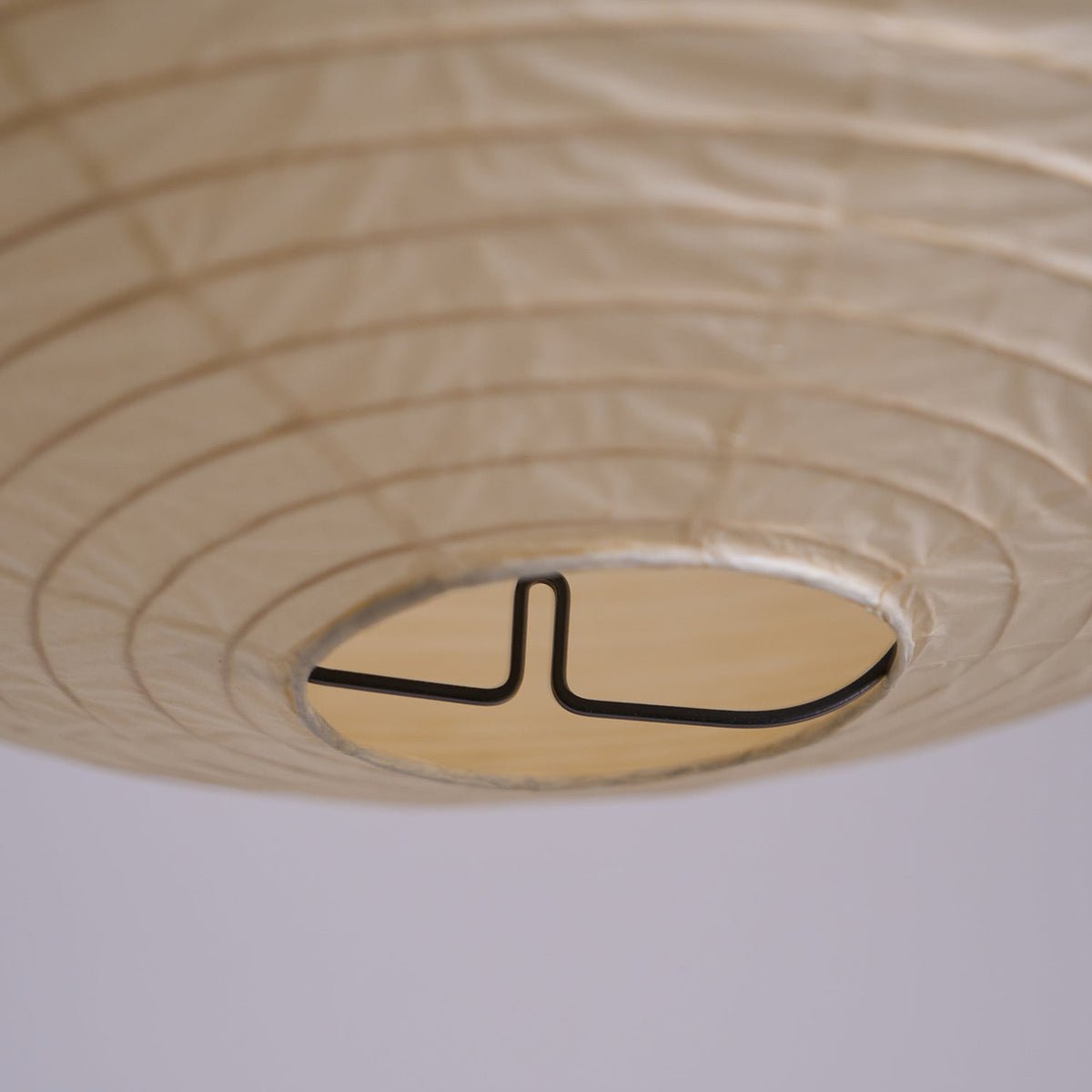 Ribbed Rice Paper Globe Pendant Light