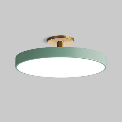 Round Flush-Mount Ceiling Light with Metal Frame, 12-Inch Diameter10