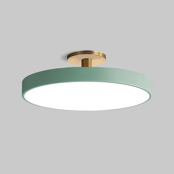 Round Flush-Mount Ceiling Light with Metal Frame, 12-Inch Diameter10