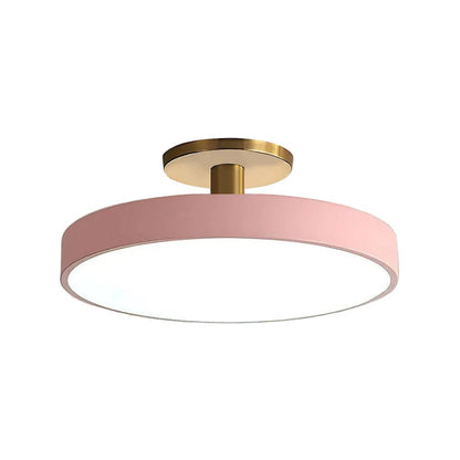 Round Flush-Mount Ceiling Light with Metal Frame, 12-Inch Diameter4