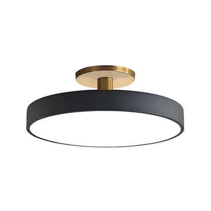 Round Flush-Mount Ceiling Light with Metal Frame, 12-Inch Diameter5
