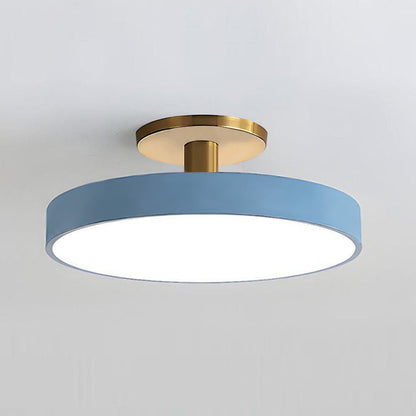 Round Flush-Mount Ceiling Light with Metal Frame, 12-Inch Diameter6