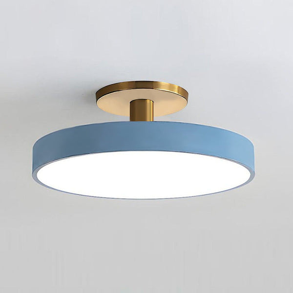 Round Flush-Mount Ceiling Light with Metal Frame, 12-Inch Diameter6