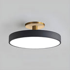 Round Flush-Mount Ceiling Light with Metal Frame, 12-Inch Diameter