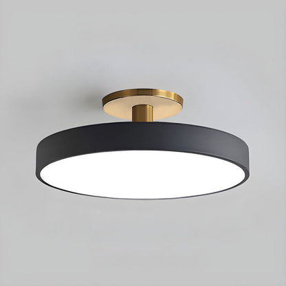 Round Flush-Mount Ceiling Light with Metal Frame, 12-Inch Diameter7