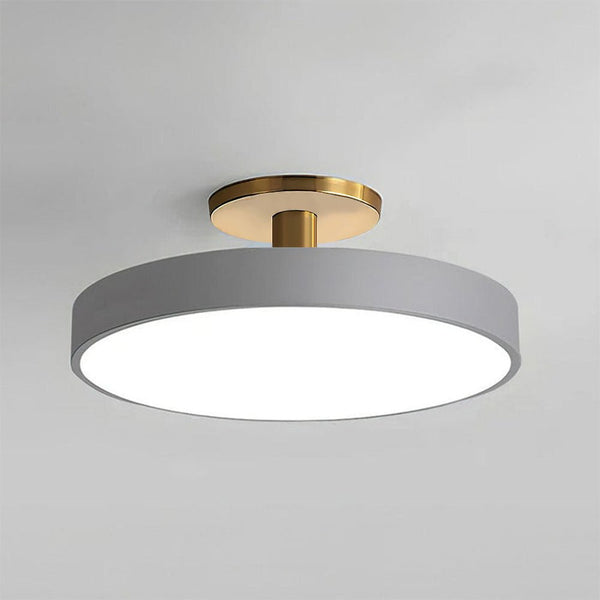 Round Flush-Mount Ceiling Light with Metal Frame, 12-Inch Diameter8