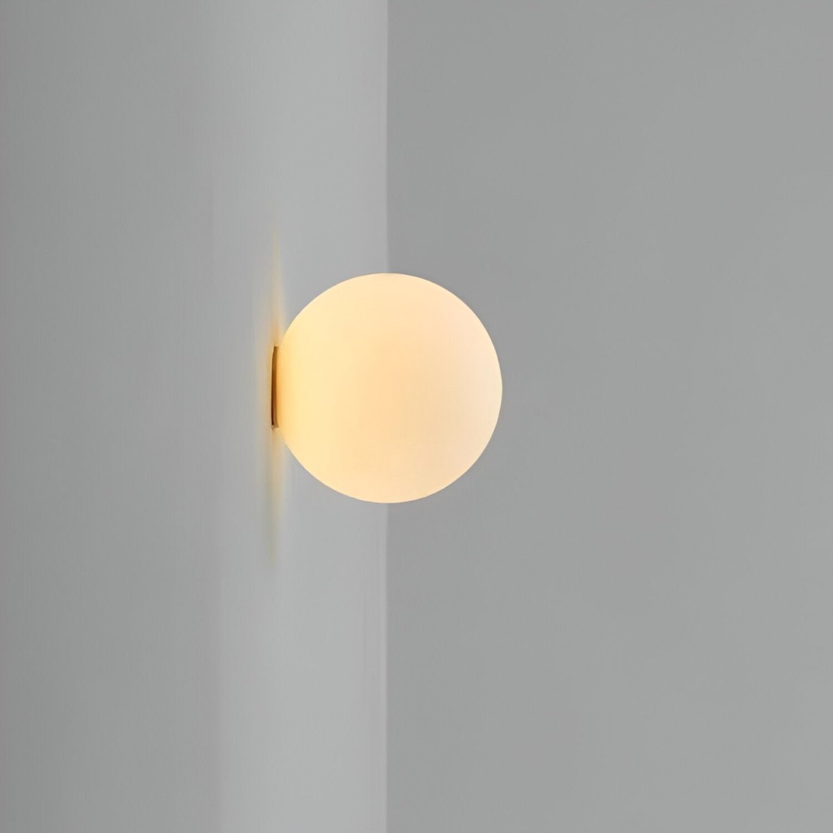 Round Glass LED Wall Sconce - Minimalist Design, 1-Light Fixture