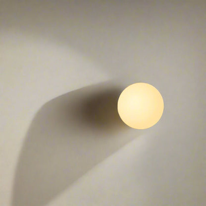Round Glass LED Wall Sconce - Minimalist Design, 1-Light Fixture5