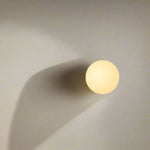 Round Glass LED Wall Sconce - Minimalist Design, 1-Light Fixture