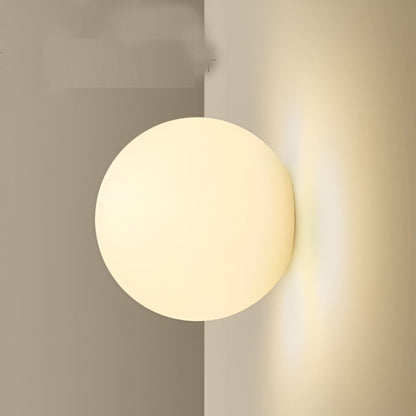 Round Glass LED Wall Sconce - Minimalist Design, 1-Light Fixture6