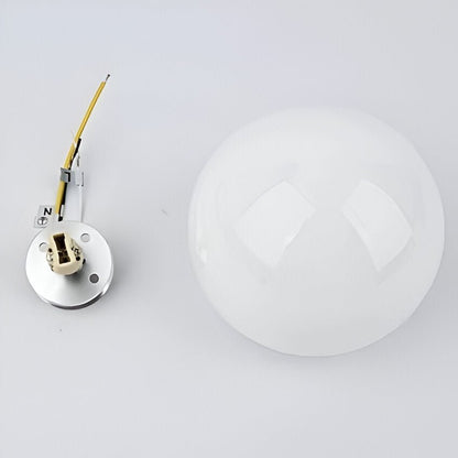 Round Glass LED Wall Sconce - Minimalist Design, 1-Light Fixture7