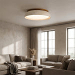 Round LED Ceiling Light with Stone Frame, 30 cm Diameter