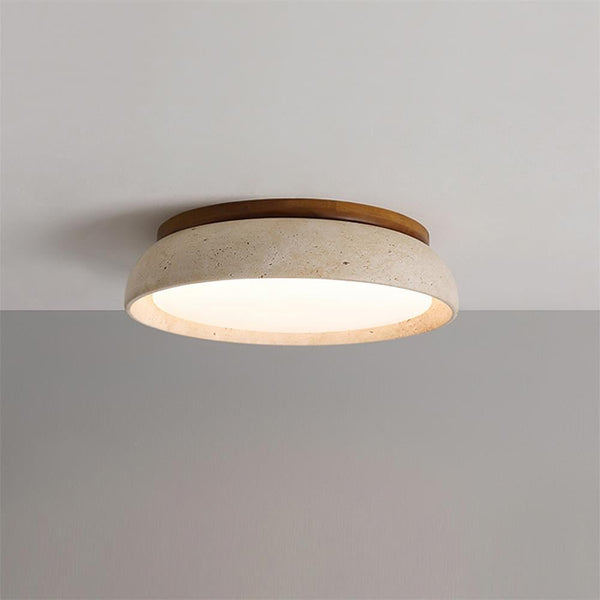 Round LED Ceiling Light with Stone Frame, 30 cm Diameter4