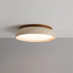 Round LED Ceiling Light with Stone Frame, 30 cm Diameter