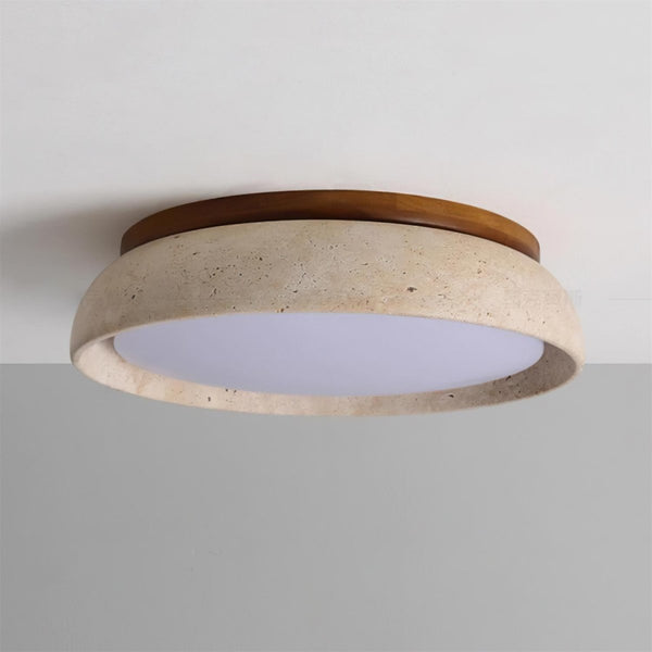 Round LED Ceiling Light with Stone Frame, 30 cm Diameter9