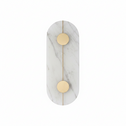Round LED Wall Sconce with Marble Accent, Modern Nordic Design7
