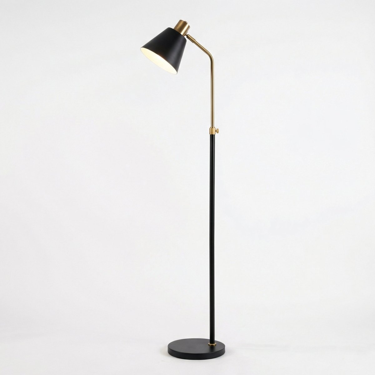 Scandinavian Style Floor Lamp with Wooden Base, 60 inches Tall