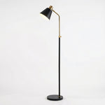 Scandinavian Style Floor Lamp with Wooden Base, 60 inches Tall