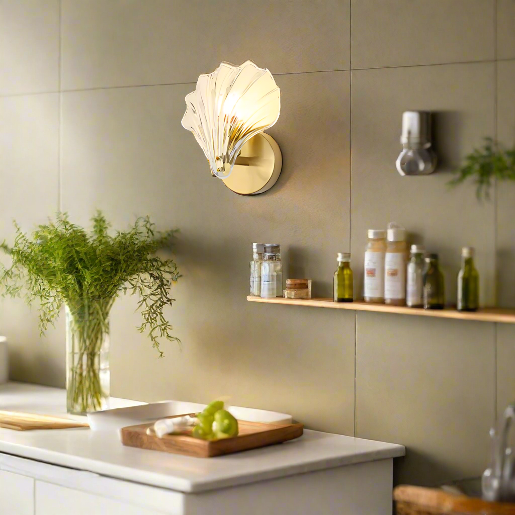 Seashell-Style Wall Light with E14 Fitting